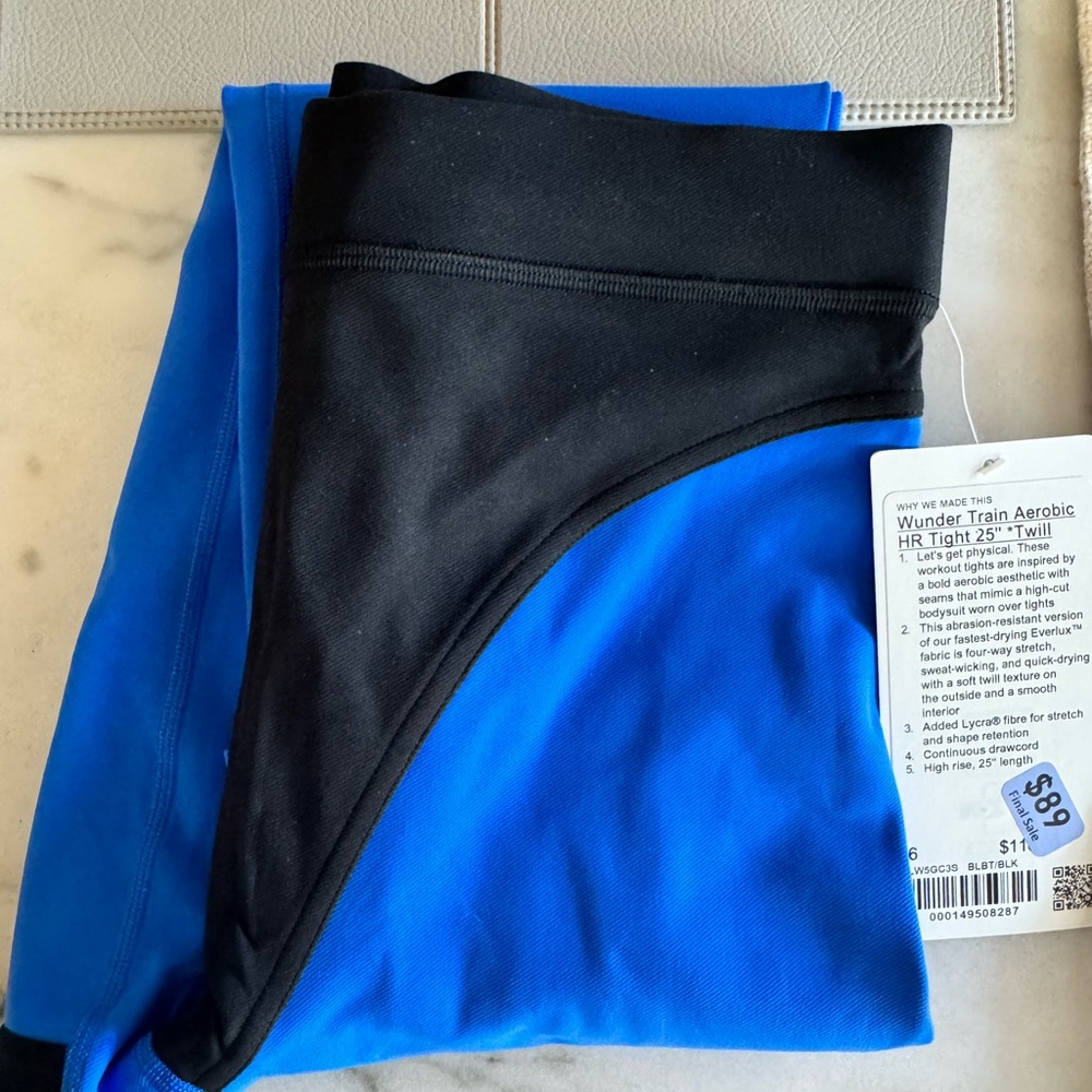 Lululemon Athletica Black and Blue Leggings